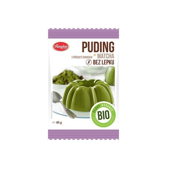 Budyń z herbatą matcha o smaku ananasowym bezglutenowy 40 g BIO Amylon cena 4,05zł