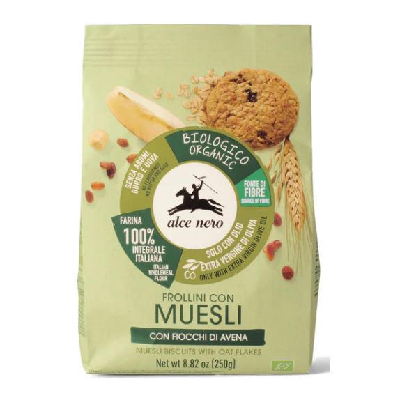 Herbatniki musli 250 g BIO Alce Nero  cena 11,59zł