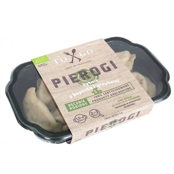 Pierogi żytnie z kapustą i grzybami 1 opakowanie To&Go cena 19,39zł