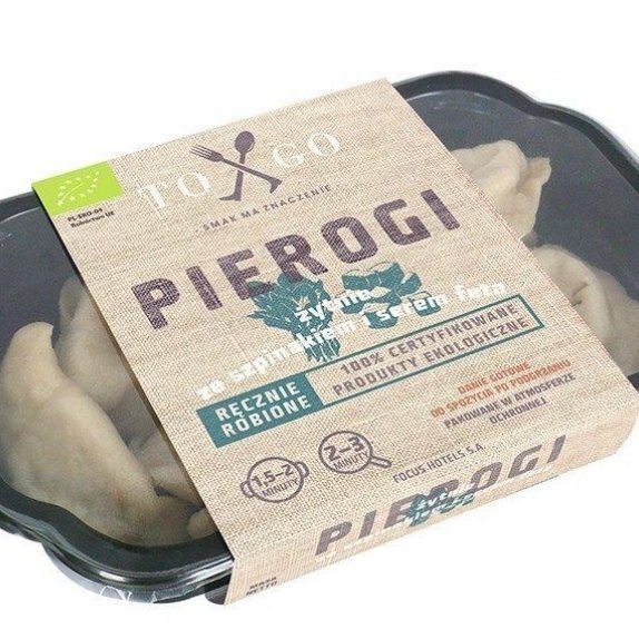 Pierogi ze szpinakiem i serem fetą 1 opakowanie To&Go cena 19,74zł