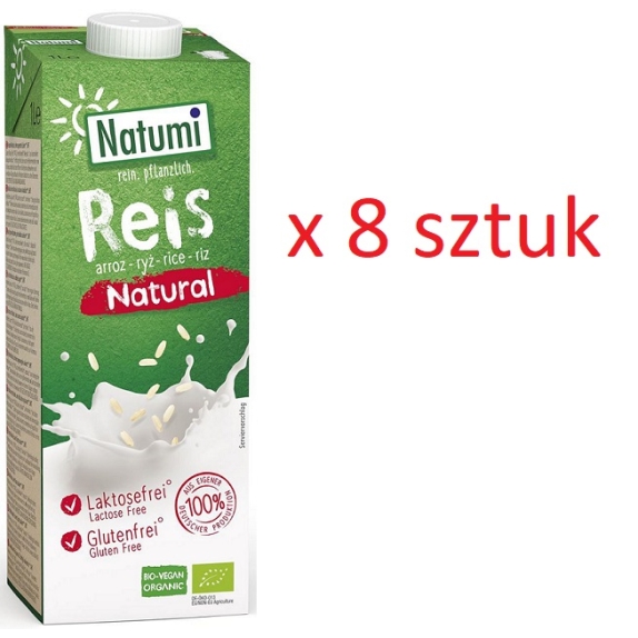 Napój ryżowy bezglutenowy 8 sztuk x 1 l BIO Natumi cena €15,49