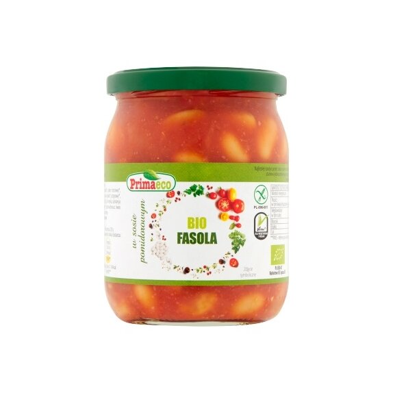 Fasola w sosie pomidorowym 440 g BIO Primaeco cena 12,79zł