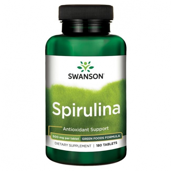 Swanson Spirulina 500 mg 180 tabletek  cena 47,90zł