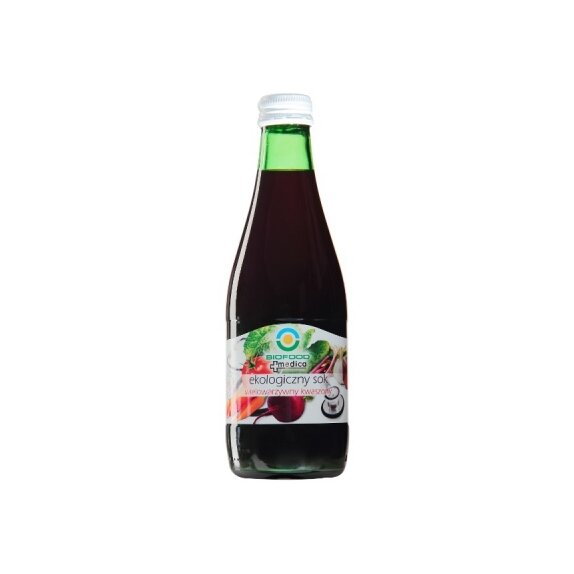 Sok wielowarzywny kwaszony 300 ml BIO Bio Food cena 7,49zł