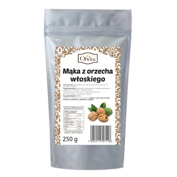 Mąka z orzecha włoskiego 250 g Olvita cena 14,99zł