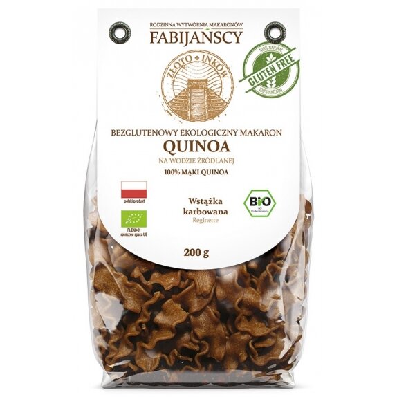 Makaron quinoa wstążka karbowana 200 g Fabijańscy cena 22,00zł