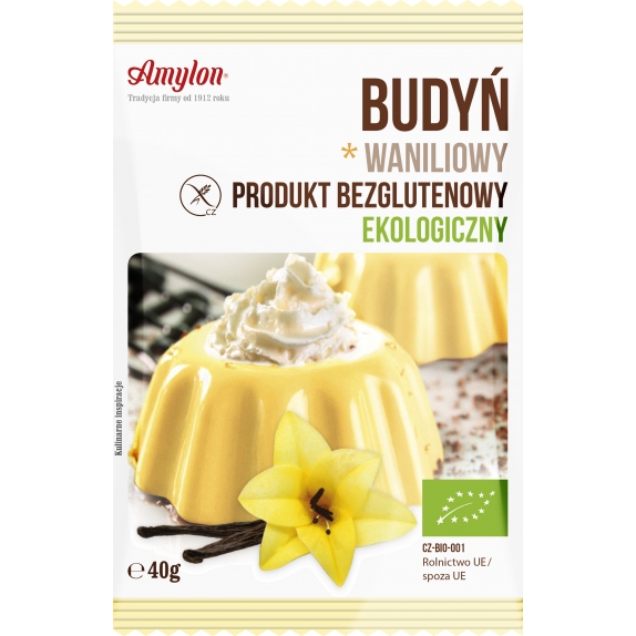 Budyń waniliowy bezglutenowy 40 g BIO Amylon cena 3,49zł
