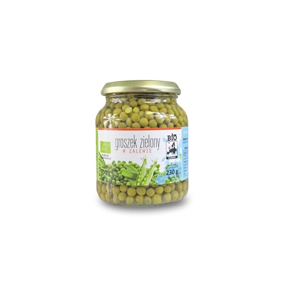 Groszek zielony w zalewie 350 g BIO Bio Planet seria Europa cena €1,88