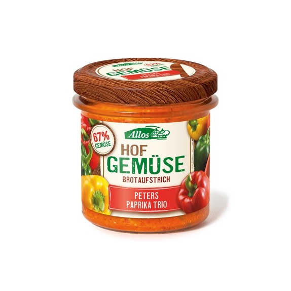Pasta warzywna z trzema rodzajami papryki 135 g BIO Allos cena 9,99zł