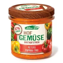 Pasta warzywna z trzema rodzajami papryki 135 g BIO Allos PROMOCJA cena 11,15zł