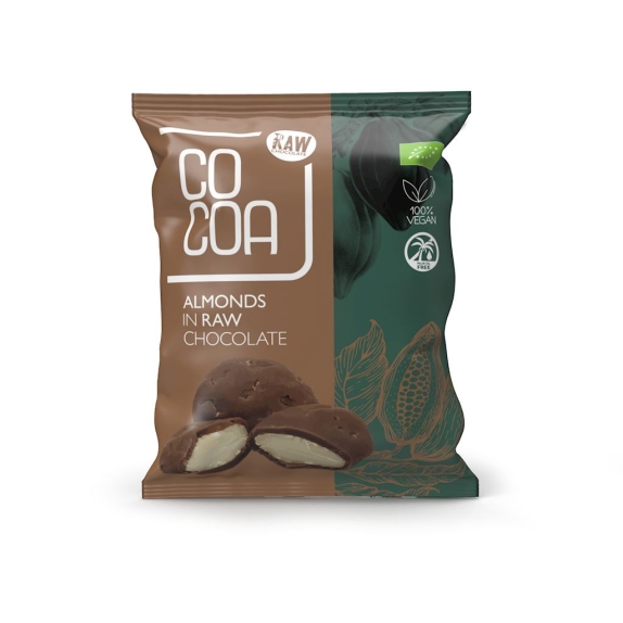 Cocoa migdały w surowej czekoladzie 70 g BIO  cena 15,79zł