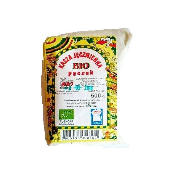 Kasza jęczmienna pęczak BIO 500g Bio Babalscy cena 9,95zł