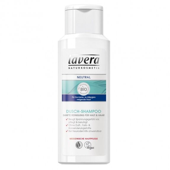 Lavera neutral żel do mycia włosów i ciała do skóry suchej i alergicznej 200 ml cena 8,18$