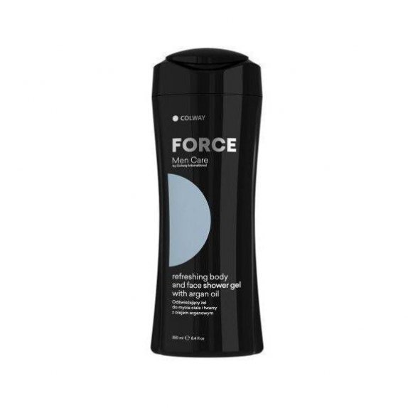 Colway Force for Men odświeżający żel do mycia ciała i twarzy z olejem arganowym 250ml cena 19,47$