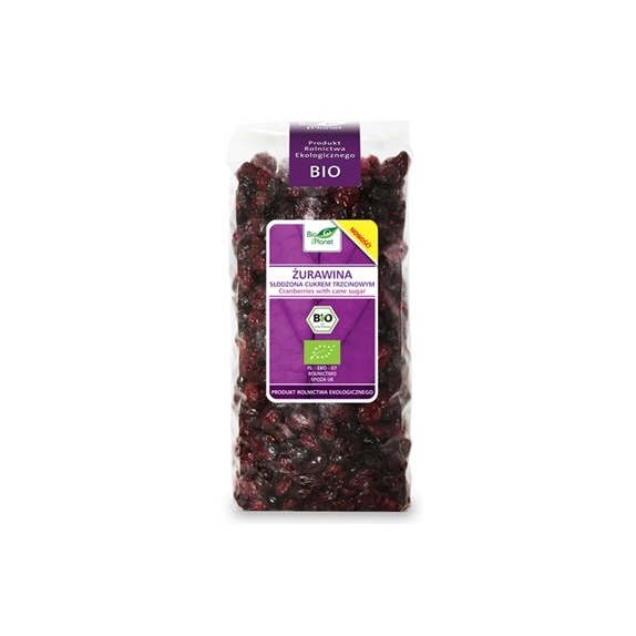 Żurawina słodzona cukrem trzcinowym 1 kg BIO Bio Planet cena 52,10zł