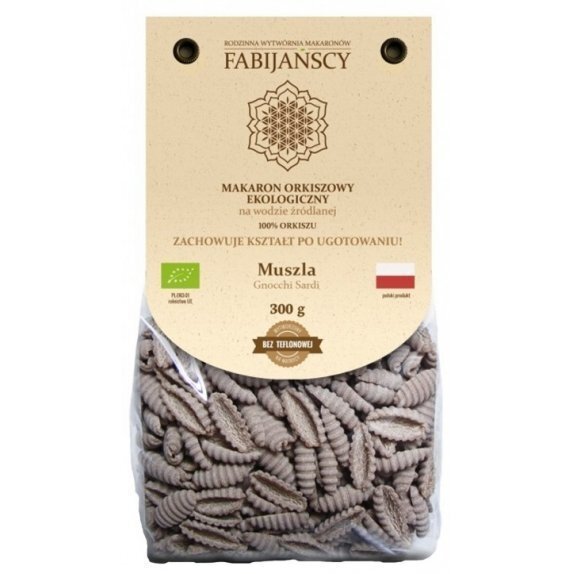 Makaron orkiszowy muszla 300 g Fabijańscy cena 8,25zł