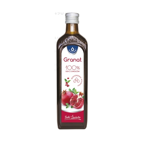 Sok z owoców granatu 100% granVital 490 ml Oleofarm cena 17,75zł