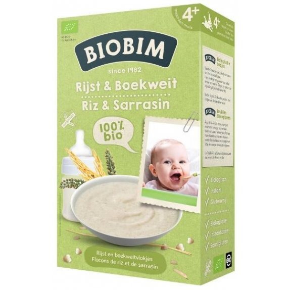 Kaszka dla dzieci ryżowo-gryczana bezglutenowa/bezmleczna 4+ BIO 200g Biobim cena 10,35zł