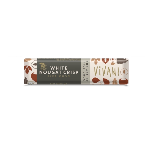 Baton biały nugatowy (na napoju ryżowym) 35 g BIO Vivani cena €1,55