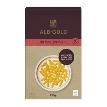 Makaron kukurydziano-ryżowy fusilli bezglutenowy 250 g BIO Alb-Gold