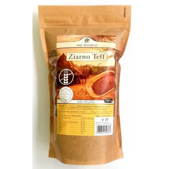 Ziarno teff 1000 g Pięć Przemian  cena €4,88