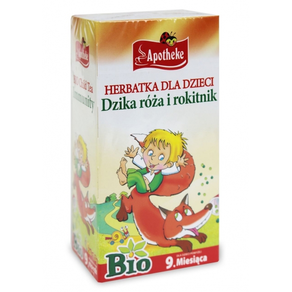 Herbatka dla dzieci dzika róża i rokitnik na odporność 20 saszetek Apotheke cena 6,69zł