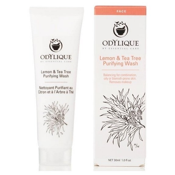 Essential Care Odylique oczyszczający żel do mycia twarzy cytryna i drzewo herbaciane 30ml PROMOCJA! cena 33,35zł