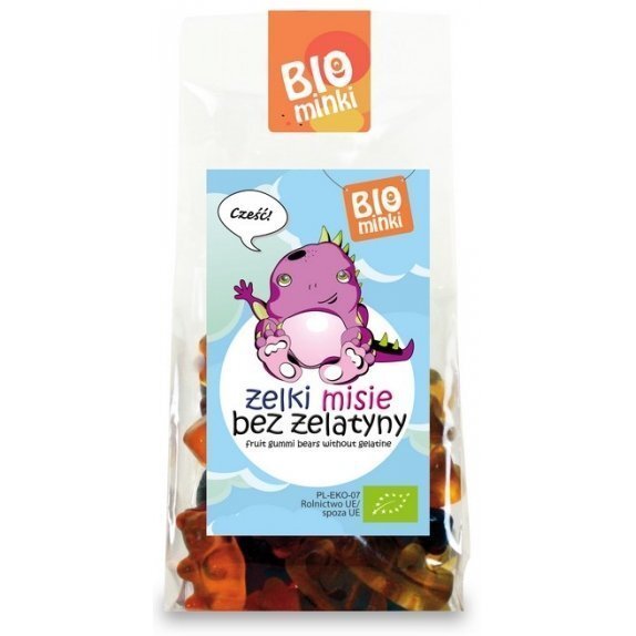 Żelki misie bez żelatyny BIO 100 g Biominki cena 10,49zł