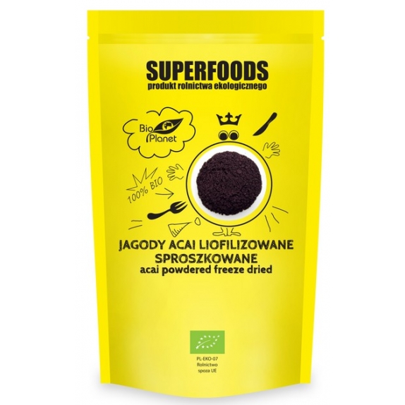 Jagody acai liofilizowane 100 g Bio Planet cena 40,50zł