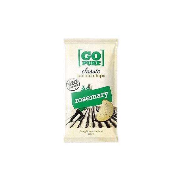Chipsy ziemniaczane z rozmarynem bezglutenowe 125g Go Pure cena 12,39zł