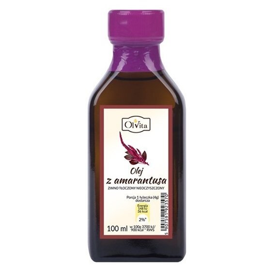 Olej z amarantusa tłoczony na zimno 100 ml Olvita cena 52,66zł
