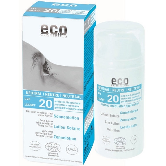 Eco cosmetics emulsja na słońce spf 20 neutral 100 ml  cena 67,69zł