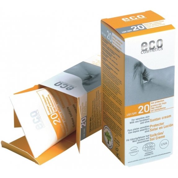 Eco cosmetics krem na słońce spf 20 z rokitnikiem i oliwką 75 ml  cena 50,90zł