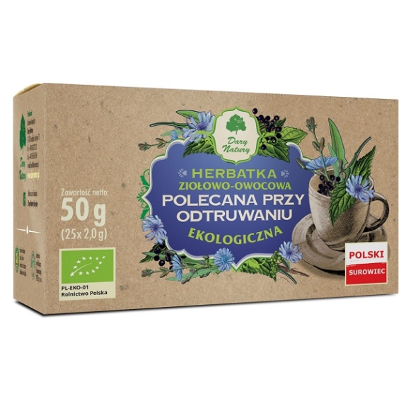 Herbata polecana przy odtruwaniu 25 x 2 g BIO Dary Natury cena 9,35zł