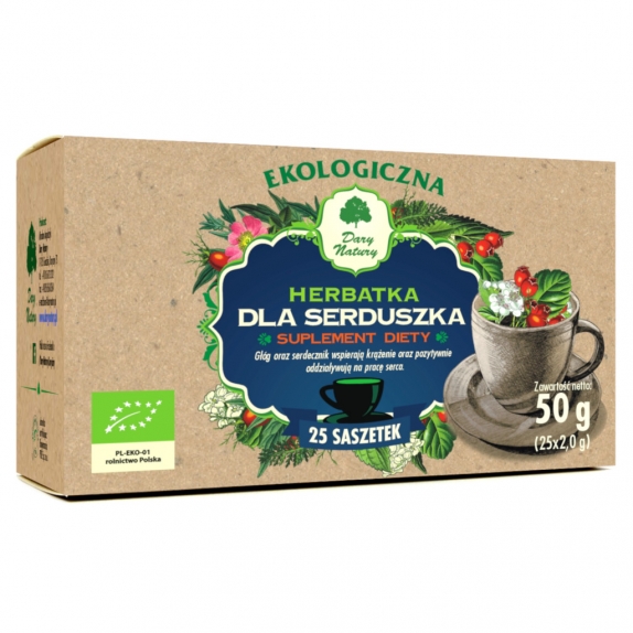 Herbata dla serduszka 25x2g Dary Natury cena 8,59zł