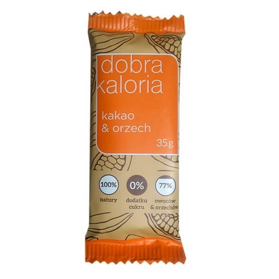 Baton kakaowo orzechowy 35 g Dobra Kaloria cena 3,29zł