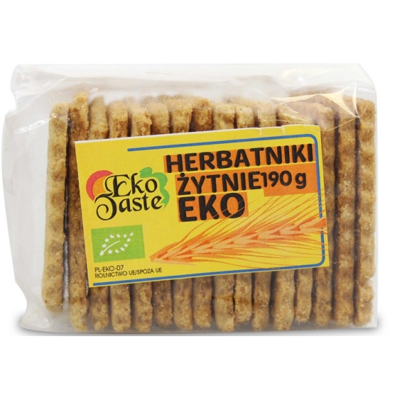 Herbatniki wegańskie żytnie 190 g BIO Eko Taste cena 15,89zł