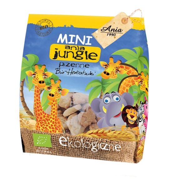 Ciastka mini jungle 100 g BIO Ania cena 4,29zł