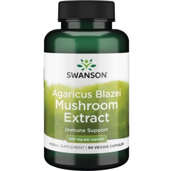 Swanson Agaricus Blazei Mushroom ekstrakt 500 mg 90 kapsułek cena 81,90zł