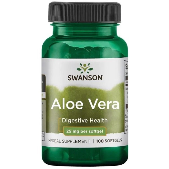 Swanson aloe vera 25 mg 100 kapsułek cena 36,29zł