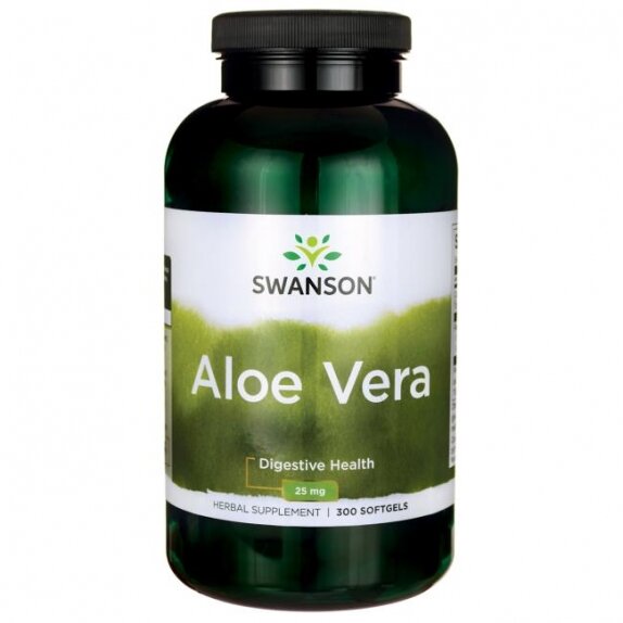 Swanson Aloe Vera 25 mg 300 kapsułek cena 98,45zł