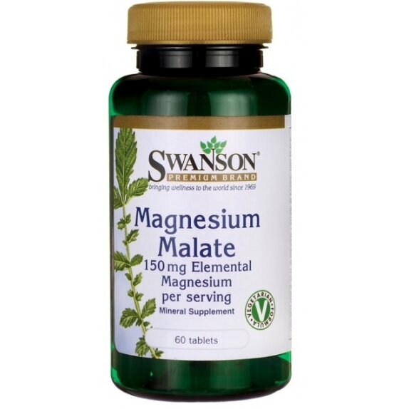 Swanson Magnez Malate (jabłczan magnezu)60tabletek cena 25,95zł