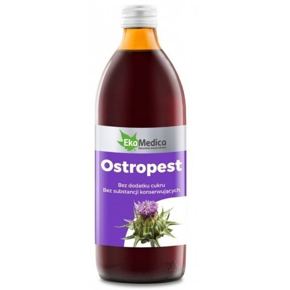Sok z nasion ostropestu 100% 500 ml EkaMedica  cena €7,47