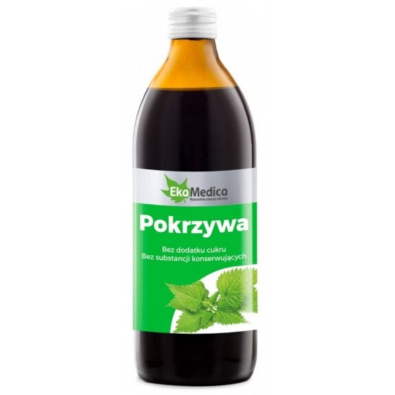 Sok z pokrzywy 99,8% 500 ml EkaMedica cena €6,09