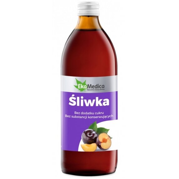 Sok ze śliwki 100% 500 ml EkaMedica cena 16,85zł
