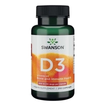 Swanson witamina D3 400IU 250kapsułek