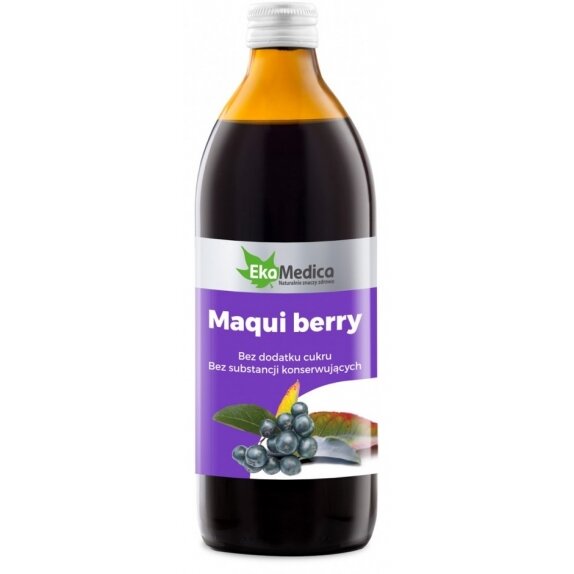 Sok z owoców Maqui Berry 100% 500 ml EkaMedica cena 35,50zł