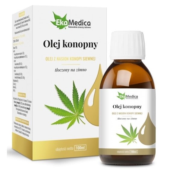 Olej konopny 100% 100 ml EkaMedica cena 15,70zł