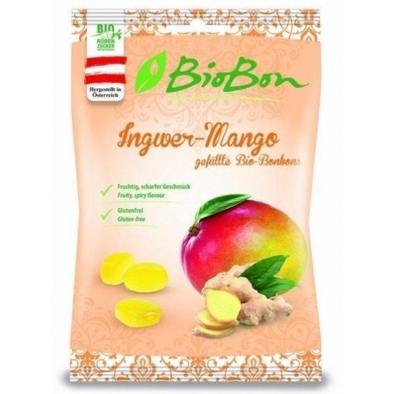 Cukierki twarde o smaku imbiru i mango 85 g Bio Bon cena €1,79