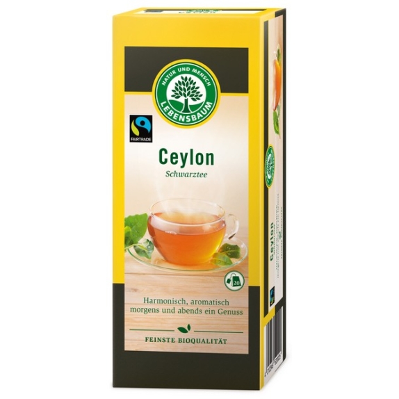 Herbata czarna ceylon ekspresowa 20x2 g BIO Lebensbaum cena 13,99zł